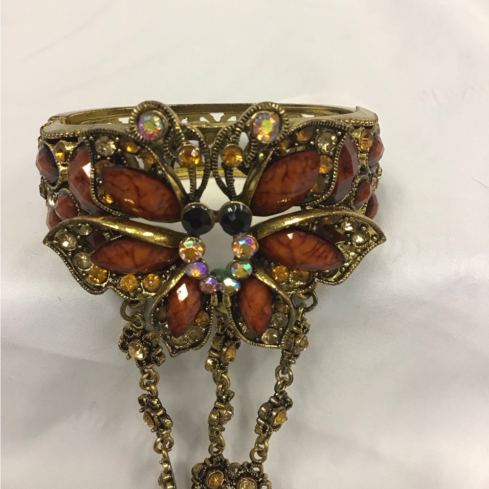 Butterfly Slave Bracelet with Ring